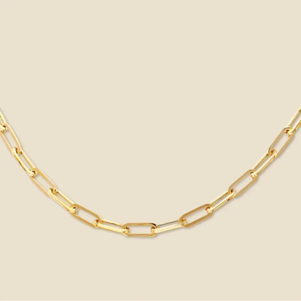 14K Real Gold 4.0mm Paperclip Necklace | Elegant Jewelry by Tehrani Jewelry
